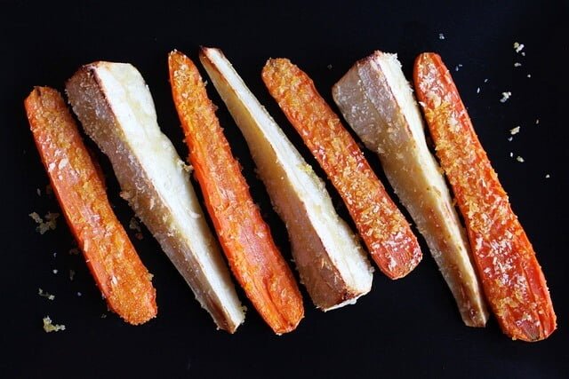 Oven fried vegetables