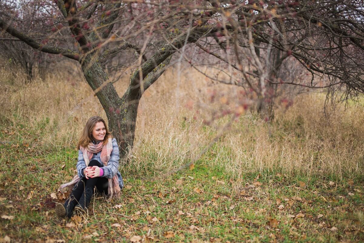 A sit spot in nature - forest bathing