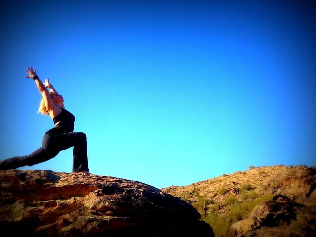 Yoga pose warrior pose for solar plexus