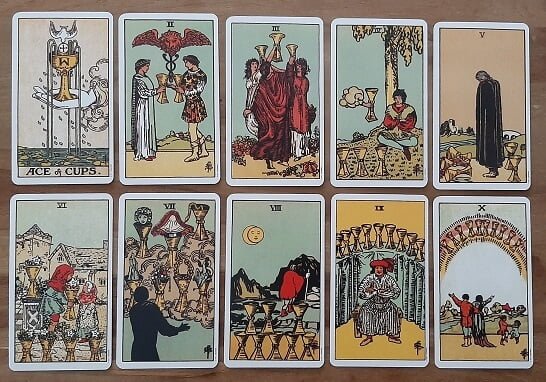 The suit of cups - the heart chakra